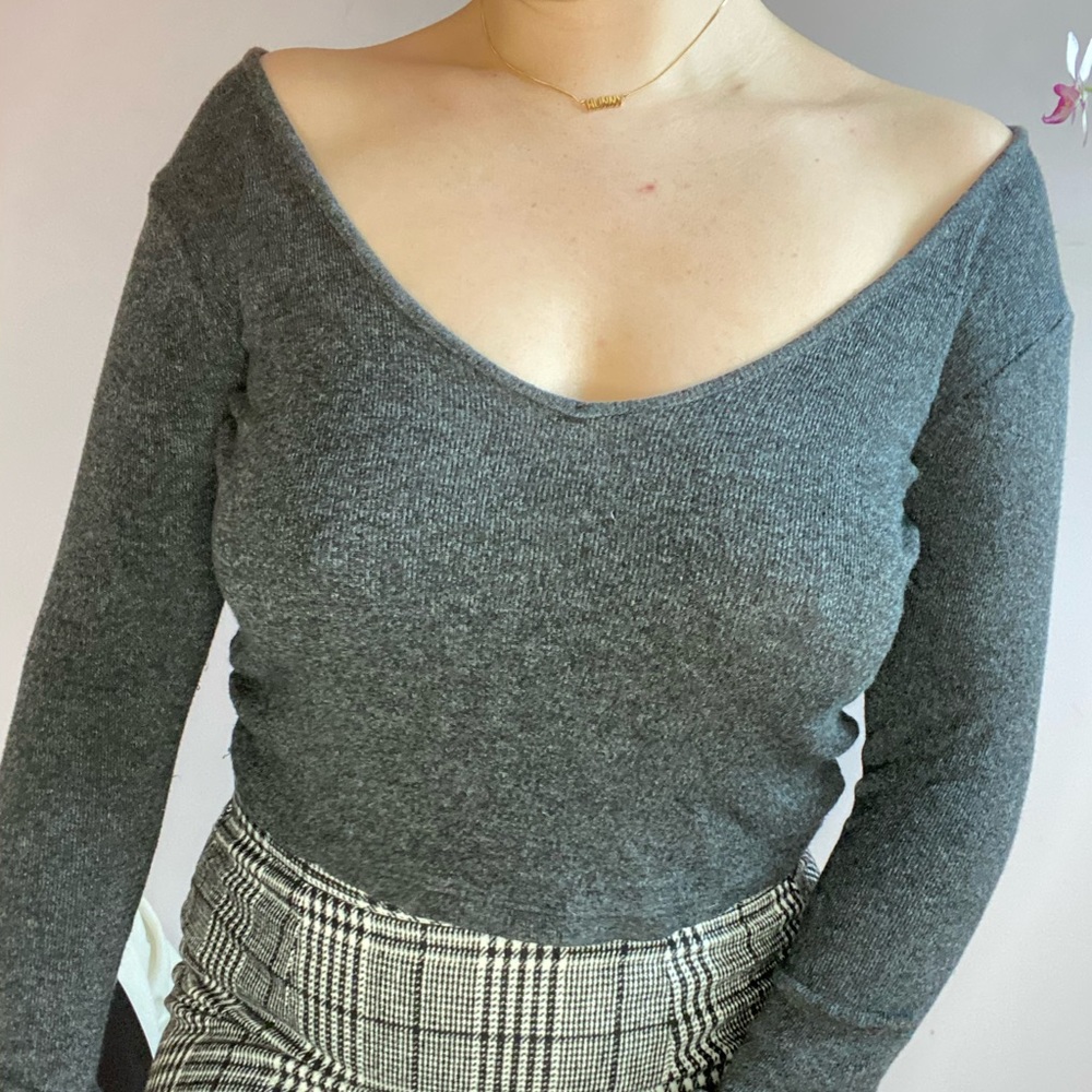 Brandy Melville Ribbed-Knit Long Sleeve